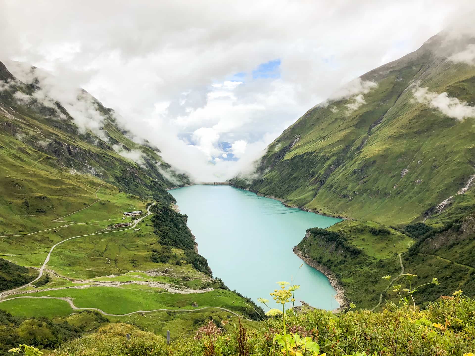 Hüttenurlaub im Sommer: Stausee Mooserboden Berge Kaprun