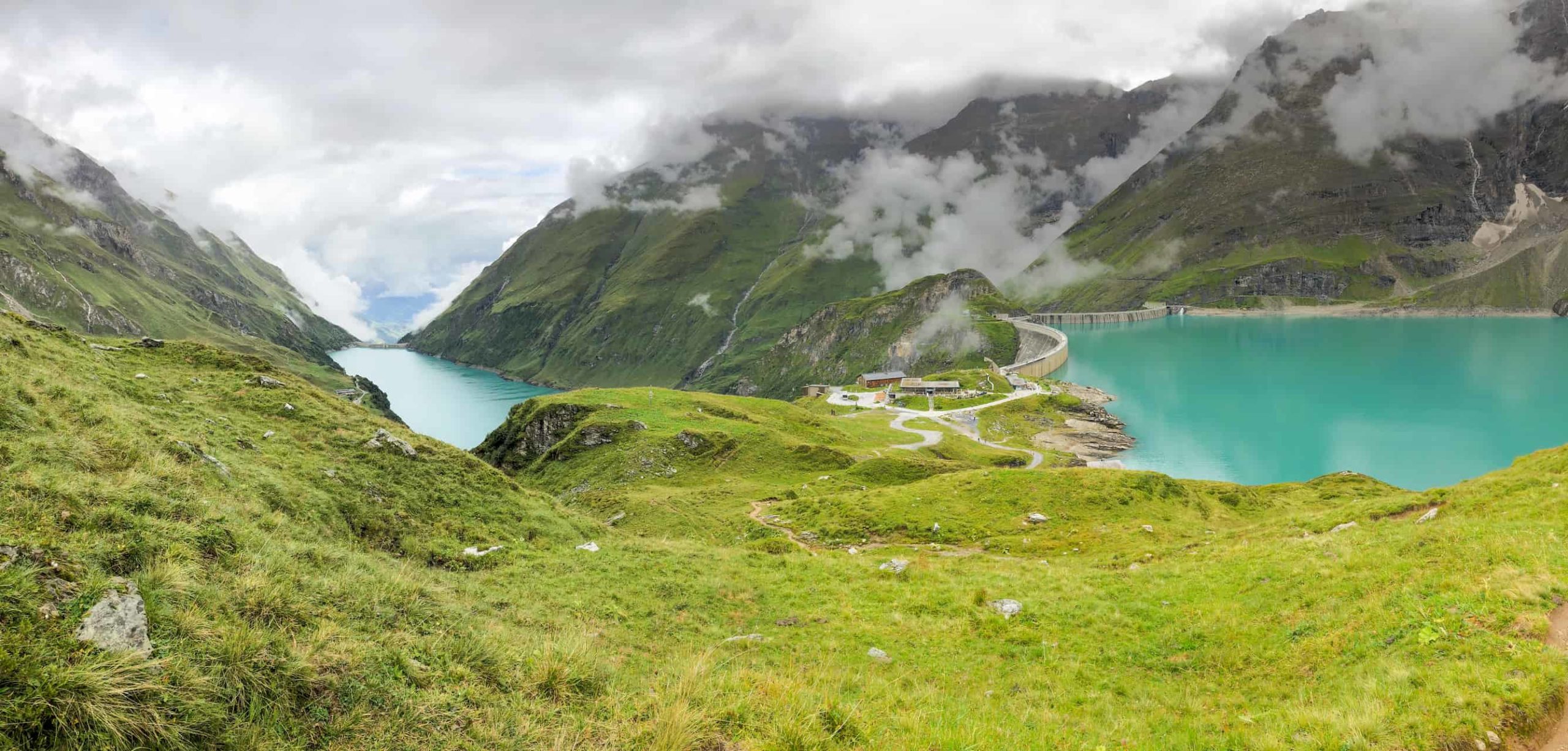 Hüttenurlaub im Sommer: Stausee Mooserboden Berge Kaprun